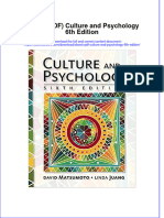 Ebook PDF Culture and Psychology 6th Edition