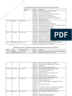 Schedule For Special Back Paper Examination September 2011 Phase II