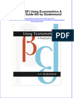 Ebook PDF Using Econometrics A Practical Guide 6th by Studenmund PDF