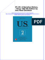 Ebook PDF Us A Narrative History Volume 2 Since 1865 8th Edition by James West Davidson PDF