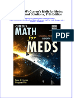 Ebook PDF Currens Math For Meds Dosages and Solutions 11th Edition PDF