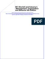 Ebook Ebook PDF Shortell and Kaluznys Healthcare Management Organization Design and Behavior 6th Edition PDF