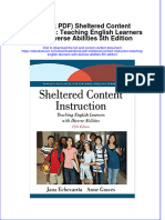 Ebook Ebook PDF Sheltered Content Instruction Teaching English Learners With Diverse Abilities 5th Edition PDF
