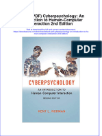 Ebook PDF Cyberpsychology An Introduction To Human Computer Interaction 2nd Edition PDF