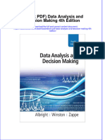 Ebook PDF Data Analysis and Decision Making 4th Edition PDF