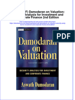 Ebook PDF Damodaran On Valuation Security Analysis For Investment and Corporate Finance 2nd Edition PDF
