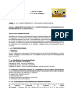 Edhc 3eme L - 4 - Les Partis Politiques Et Les Institutions de La Republique Et La Preservation de La Paix Sociale