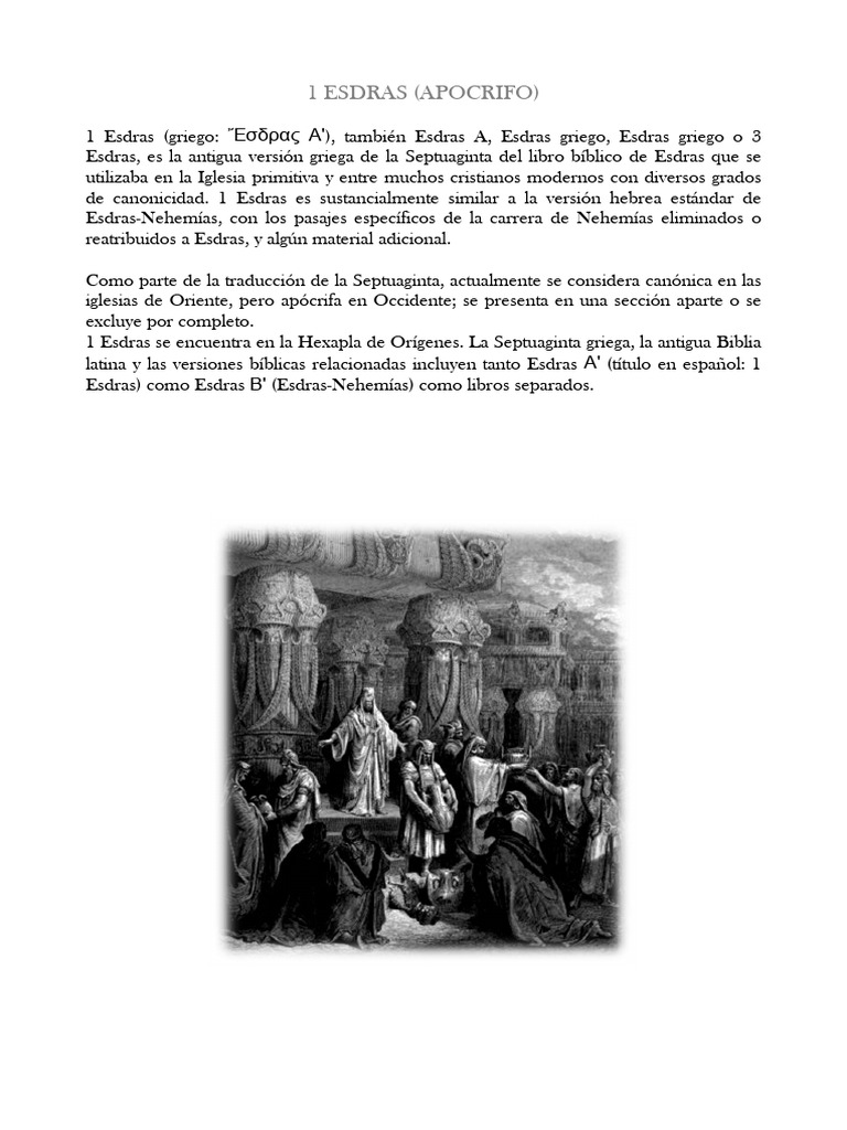 1 Esdras | PDF | Templo en jerusalén | Biblia