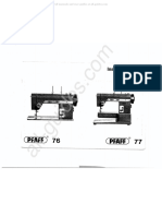 Pfaff 76/77 Sewing Machine Instruction Manual