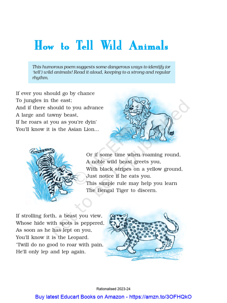 Poem 4 how to tell wild animals pdf