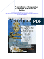 Ebook PDF Vertebrates Comparative Anatomy Function Evolution 7th Edition PDF