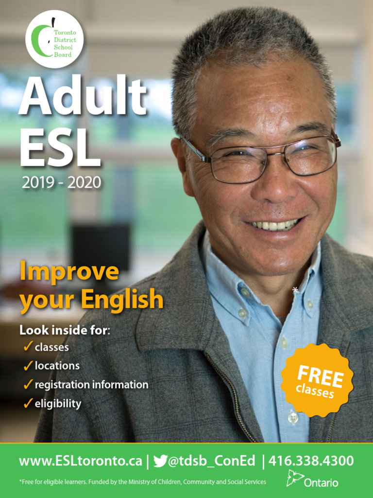 TDSB Adult ESL Program Overview | PDF | English As A Second Or Foreign ...