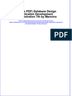 Download eBook PDF Database Design Application Development Administration 7th by Mannino pdf