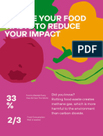 Mauve Orange Bold Geometric Climate Impact Portrait Food Waste Poster