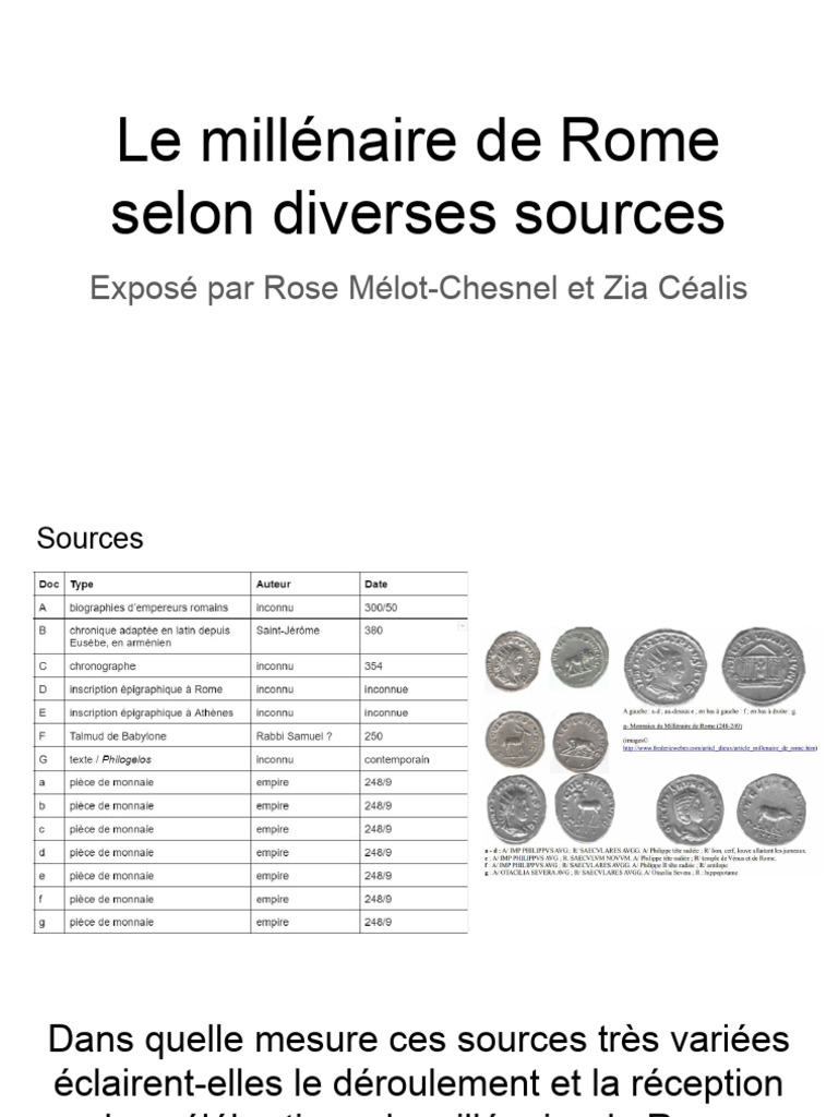 Célébrations du millénaire de Rome | PDF | Rome antique | Empire romain