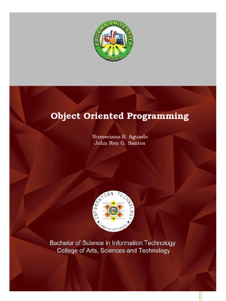 Object Oriented Programming: Numeriano B. Aguado John Ren G. Santos ...