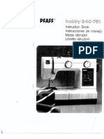 Pfaff Hobby 340-751 Sewing Machine Instruction Manual