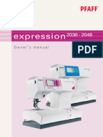 Pfaff Expression 2038/2048 Sewing Machine Instruction Manual