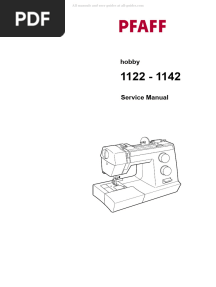 Pfaff Hobby 1122-1142 Service Manual