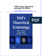Download eBook PDF Volds Theoretical Criminology 7th Edition pdf