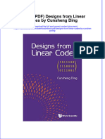 Ebook PDF Designs From Linear Codes by Cunsheng Ding PDF