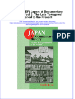 FULL Download Ebook PDF Japan A Documentary History Vol 2 The Late Tokugawa Period To The Present PDF Ebook