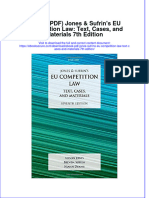 FULL Download Ebook PDF Jones Sufrins Eu Competition Law Text Cases and Materials 7th Edition PDF Ebook