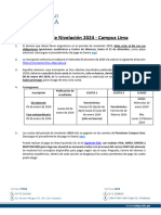 Periodo de Nivelación 2024 - Campus Lima