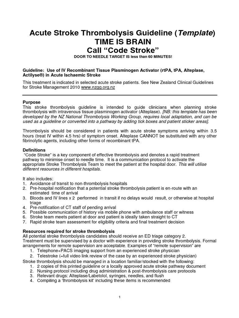 National Stroke Thrombolysis Guideline Template v9 5-12-13 FINAL 2 ...