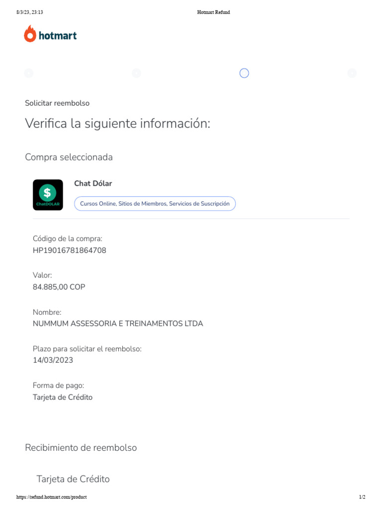 Hotmart Refund 1 PDF Finanzas y dinero
