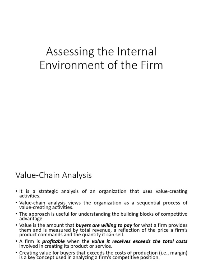 Analyzing Internal Envt of Firm | PDF