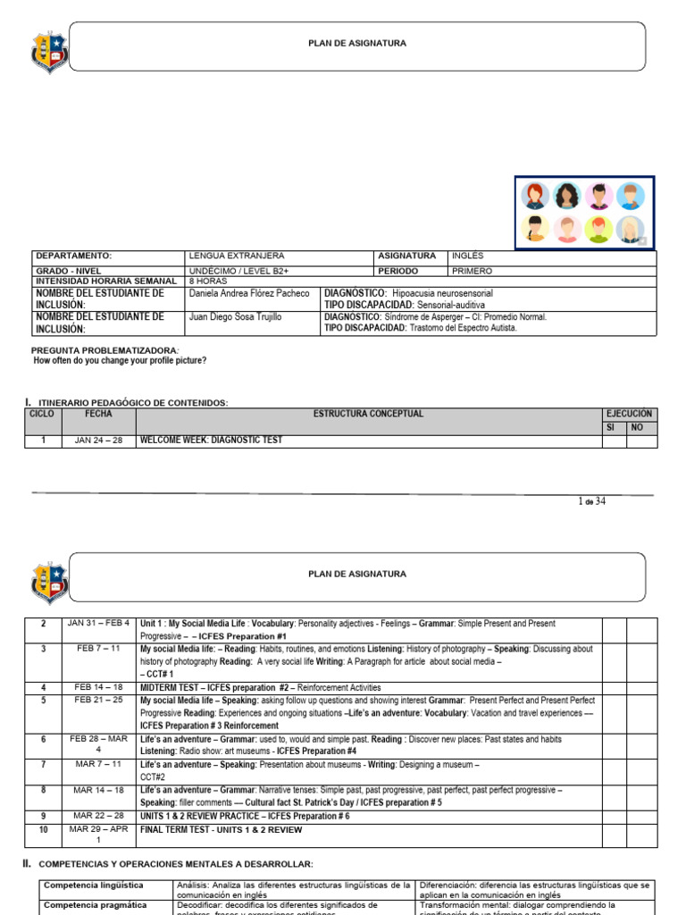 11th Lesson Inglés 1p Ok Pdf Comunicación Lingüística