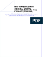 Elementary and Middle School Mathematics Teaching Developmentally 10th Edition by John A Van de Walle Ebook PDF