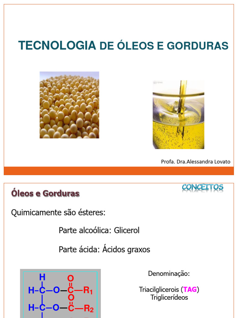 Aula+12+ +Oléo+e+Gorduras | PDF | Gordura | Ácido graxo