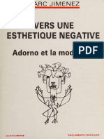 Vers Une Esthétique Négative - Adorno Et La Modernité - Jimenez, Marc, 1943 - 1983 - Paris - Le Sycomore - 9782862622156 - Anna's Archive