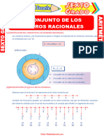 El Conjunto de Los Números Racionales para Sexto Grado de Primaria