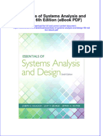 Essentials of Systems Analysis and Design 6th Edition Ebook PDF