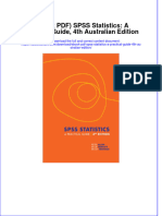 Ebook Ebook PDF Spss Statistics A Practical Guide 4th Australian Edition PDF