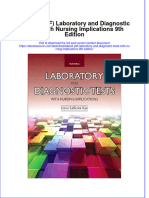 FULL Download Ebook PDF Laboratory and Diagnostic Tests With Nursing Implications 9th Edition PDF Ebook