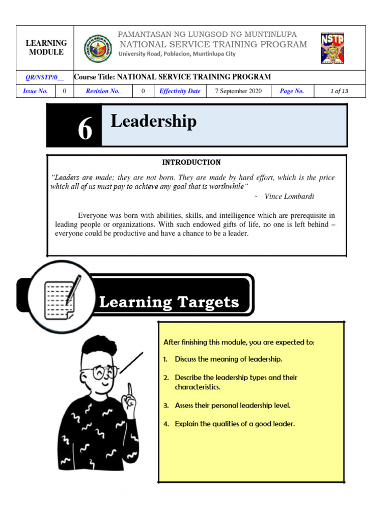 Module 6 Leadership Download Free Pdf Leadership Servant Leadership