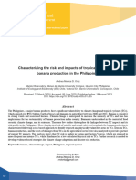 Characterizing The Risk and Impacts of Tropical Cyclones On Banana Production in The Philippines.