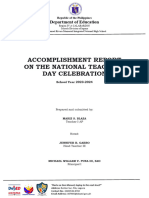Accomplishment-Report - Teachers Day Celebration 2023