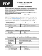 BDS Job Shadowing Certificate Guidelines | PDF | Dentistry | Dental Degree