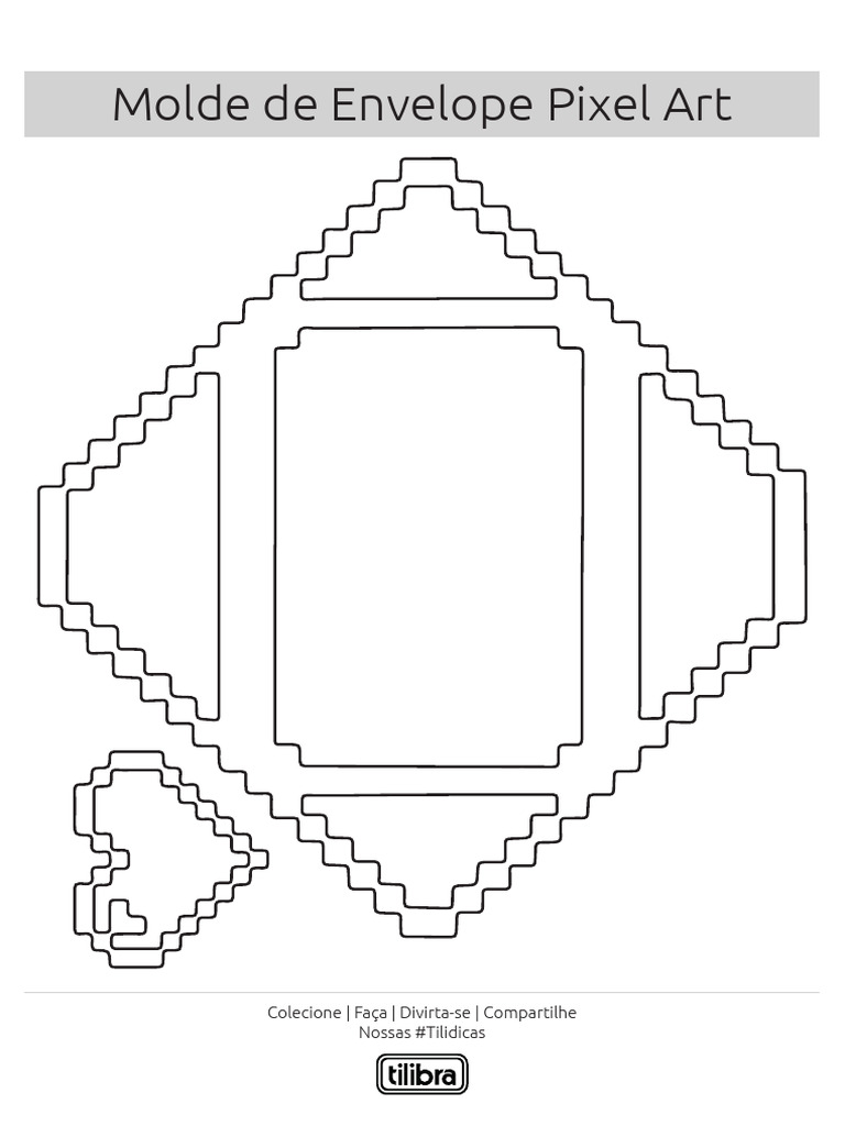 Molde de Envelope Pixel Art | PDF