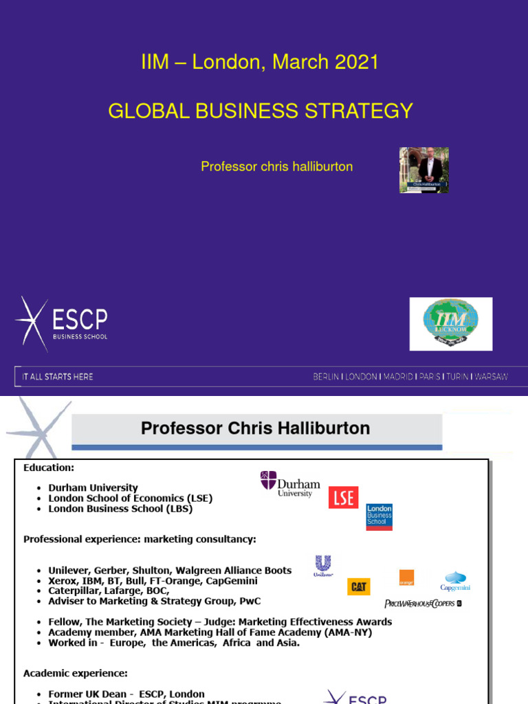 Iim Global Business Strategy Full Slides Pdf Franchising Market