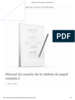 Manual de Usuario de La Tableta de Papel Notable 2