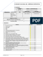 Formulario Lista de Chequeo Plan Anual HSE Empresas Contatistas 2023 Final. SV