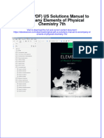 Download Original PDF Us Solutions Manual to Accompany Elements of Physical Chemistry 7th pdf