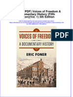 Download Original PDF Voices of Freedom a Documentary History Fifth Editionvol 1 5th Edition pdf