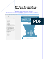 Original PDF Voice Disorders Scope of Theory and Practice 2nd Edition PDF